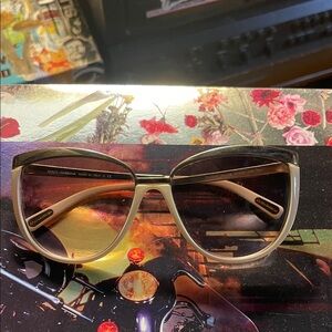 Dolce & Gabbana Women's Cream and Black Sunglasses